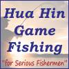 dark blue text indicating Game fishing in Hua Hin
