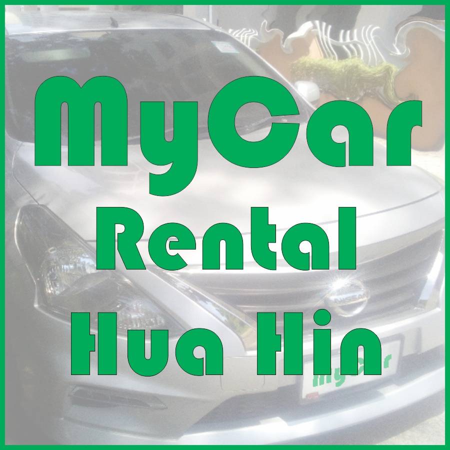 mixed colour text indicating My Car Rental Company in Hua Hin